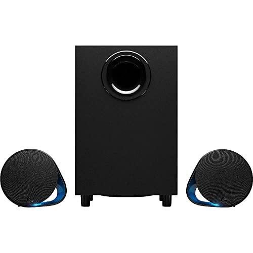 Logitech G560 PC Gaming Speaker System with 7.1 DTS:X Ultra Surround Sound, Game based LIGHTSYNC RGB, Two Speakers and Subwoofer, Bluetooth, USB, Immersive Gaming Experience - Black