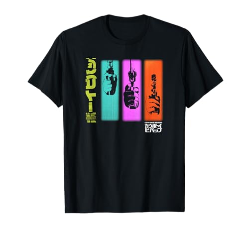 Cowboy Bebop Hand Gun Colorful Panels T-Shirt