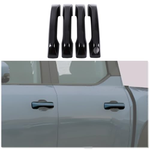 HAPPYHORSE Car Exterior Door Handle Cover Trim Compatible with BYD Shark 6 2024 2025,ABS Outside Door Handle Protector Cover Decoration Accessories (Without Smart Hole) (Piano Black)