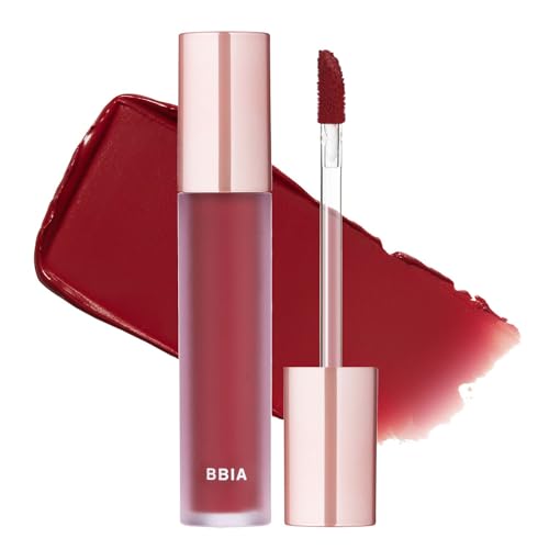 BBIA Last Velvet Tint - Soft & Creamy Matte Finish Lip Stain, Blur Effect with Velvety Texture, Long-Lasting, High Pigment, Lightweight, Non-Drying, Vegan, Korean Lip Makeup (V03 EXTRA RED)