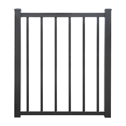 Trex Signature Adjustable Gate with Square Balusters 48" x 36" - Black