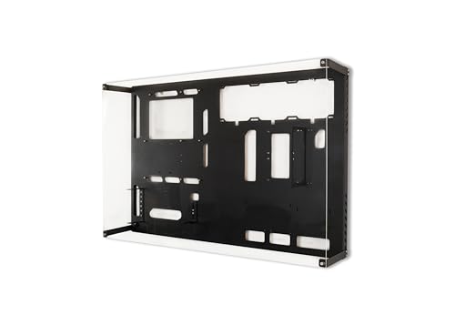 ABK Design - Wall Computer Case - Wall Pc Case - ATX Pc Case - Gaming PC Case - Wall Mount Pc Cases - Gaming Computer - ATX case - Custom Pc Cases - Wall Mount (Wall Computer Case + Plexiglass, Black)