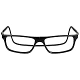 Clic Magnetic Reading Glasses for Men or Women, Computer Readers, Executive XL (XL-XXL, Black, 1.75 Magnification)