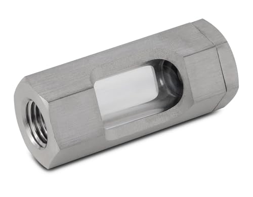 BVV Stainless Steel Sight Glass- 1/4" Female NPT - Robust & Temperature Resilient Sight Glass Tube for Butane, Propane & More - Durable, Reliable & Versatile Monitoring Tool for Various Fluids