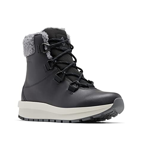 Columbia Womens Moritza Insulated Waterproof Snow Boot, Black/Graphite, 8