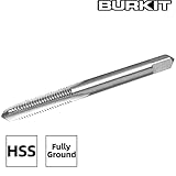 Burkit 2pcs M6 X 1.25 Thread Tap Right Hand, HSS M6 x 1.25 Straight Fluted Machine Tap