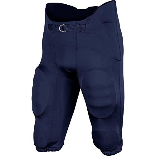 CHAMPRO Boys' Terminator 2 Integrated Youth Football Pants with Built-in Pads, Navy, Small