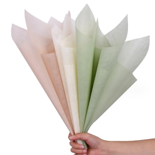 OUKEYI 145 Sheets Korean Cotton Wrapping Paper, Waterproof, White, Perfect for Flowers, Gifts, Crafts, Occasions like Valentine's Day, Wedding, Birthday
