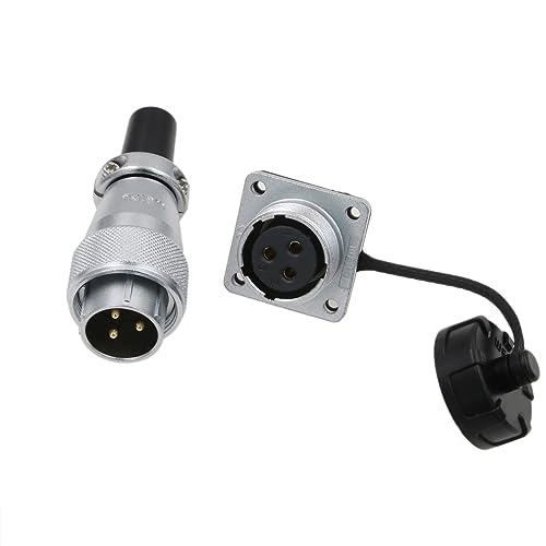 HangTon WS20 3 Pin Aviation Circular Connector Male Plug Female Panel Socket 25A High Voltage Power Electrical for Automotive Outdoor Application
