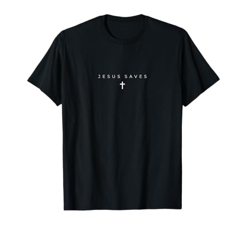 Jesus Saves Cross Subtle Christian Minimal Religious Faith T-Shirt