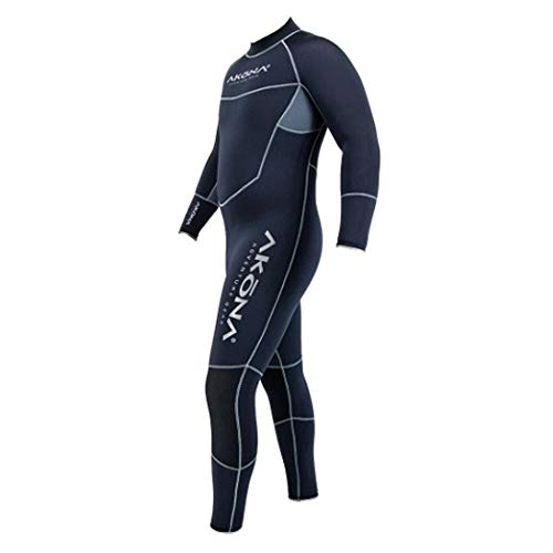 AKONA Mens 7mm Cold Water Full Suit. Quantum Stretch Neoprene. Designed to Keep You Warm in The Cold Water for Scuba, Snorkeling, Paddle Boarding, Kayaking, Surfing - 5X-Large