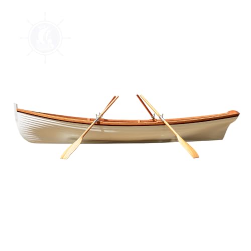 Old Modern Handicrafts 12 Foot Whitehall Wooden Boat Row Boat Clinker Built - Handcrafted from 100% Western Red Cedar & Whitepine - 147.5L x 41W x 27.5H Inches