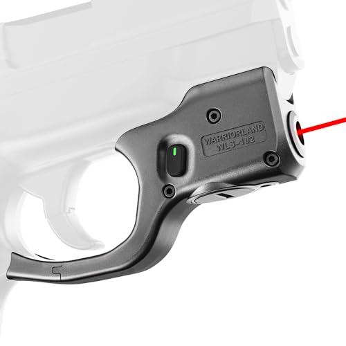 WARRIORLAND Red Laser Sight for S&W M&P Shield M2.0 9mm/.40 Pistol (Not Fit Shield Plus), Ultra Compact 40 Red Sight, Tigger Laser With Ambidextrous On/Off Switch & Power Indicator, WLS-102