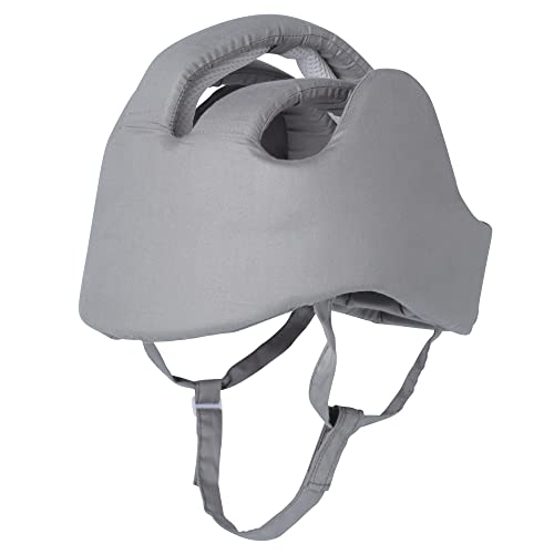 Thick Protection Helmet for Elderly Youth Kids Adults,Head Protection for Elderly Falls,Soft Helmet for Epilepsy Seizures Prevent Head Injuries,Safety Bump Cap,for Home Gardening (Gray Cloth Inner)