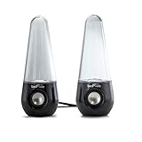 beFree Sound Bluetooth LED Dancing Water Multimedia Speakers in Black, (BFS-Shelf Speaker)