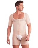 SHAPE CONCEPT Fajas para Hombres 368 High Compression Mens Shapewear Tummy Control Colombian Girdle Mens Full Body Shaper Beige