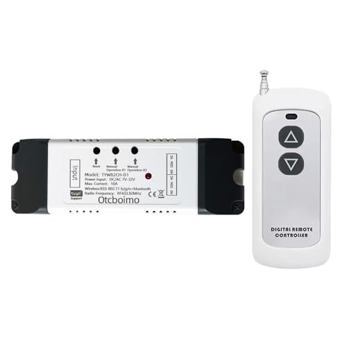 WiFi Smart Linear Actuator Motor Controller, Forward and Reverse Relay, DIY Switch for Smart Home Automation, Tuya APP / RF433Mhz 328FT Remote Control, Timer, (DC5V 12V 24V 32V)
