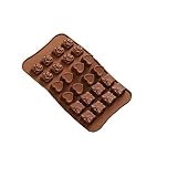 Silicone Bake Molds Chocolate Silicone Mold 3D Flower Bear Rose Square Muffin Bar Sphere Heart Shape Ice Candy Moulds Forms 2Pcs 06