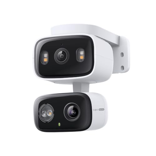 Tapo 2K 3MP Indoor/Outdoor Dual Lens Pan/Tilt Security Camera – 130° Wide-Angle + 6mm Telephoto, 360° Pan, Free Person/Vehicle Detection, SD/Cloud Storage, Works w/Alexa & Google Home – HybridCam Duo