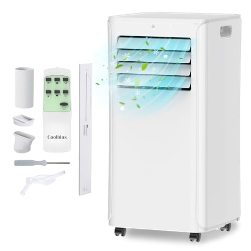 12000 BTU Portable Air Conditioners Cool Up to 550 Sq.Ft,3-in-1 AC Unit with Remote Control/LED Display/Installation Kits & Screwdriver/24Hrs Timer for Home/Office,White