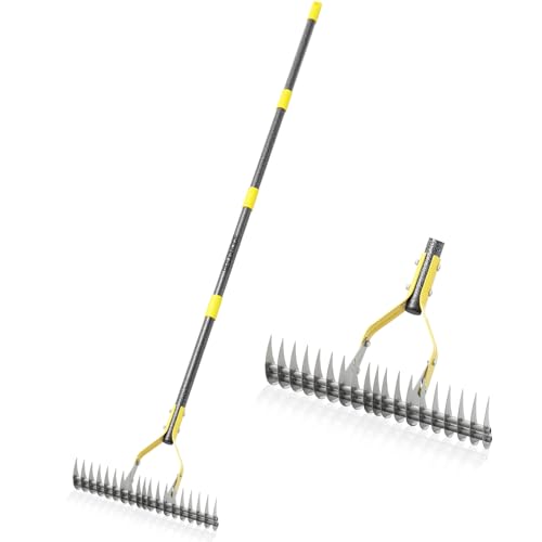 Leaf Rake with 25 Tines, 6-Piece Set