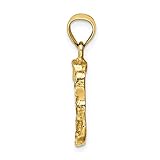 IceCarats 14K Solid Yellow Gold Chunky Nugget Necklace Chain Pendant Charm Only