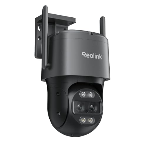 REOLINK 4K Wired WiFi Outdoor Camera, 8MP Dual Lens Security Camera, 360 PTZ Camera Auto Tracking, 2.4/5GHz Wi-Fi Smart Person/Vehicle Detection, 6X Hybrid Zoom, Color Night Vision, TrackMix WiFi