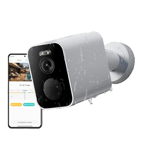 Xiaomi BW500 Solar Wireless Security Camera Outdoor 2.5K Color Night Vision 6-Month Solar-Powered Battery IP67 Waterproof Home Security Cameras Wireless Outdoor