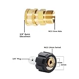 LIULO TOOL Pressure Washer Quick Connect Kit, Quick Disconnect Kit, M22 14mm Metric Male Thread Quick Connector, M22 to 3/8'' Quick Connect, 3/4" to Quick Release, 8 Pack