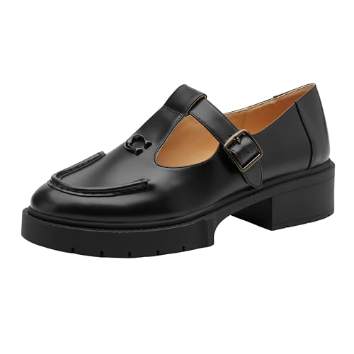 Coach Women's Liv Mary Jane Flat, Black, 7