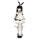 niannyyhouse 1/3 1/4 1/6 BJD Dolls Clothes Dress Apron Headdress Underpants Socks Bunny Maid Suit Ball Jointed Dolls Accessories Dress Up Gift (1/4BJD)