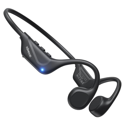 Yomdud Bone Conduction Headphones,Open Ear Headphones,Wireless Headphones with Mic,Bluetooth 5.4,10H Playtime & IPX5 Waterproof,Sports Headphone for Running & Outdoor