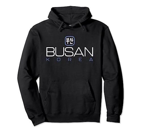 Busan South Korea - Hangul Pusan Designer Logo Korean Pullover Hoodie