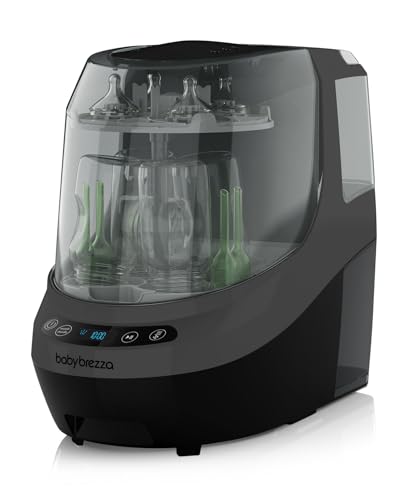 Baby Brezza Bottle Washer Pro - Baby Bottle Washer, Sterilizer + Dryer - All in One Machine Cleans Bottles, Pump Parts, & Sippy Cups - Replaces Hand Washing, Bottle Brushes and Drying Racks, Charcoal