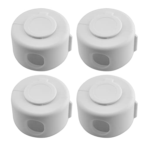 Kisangel Child Safety Door Knob Covers 4pcs Baby Door Handle Cover Child Door Knob Protectors for Easy Installation and Reusable Design,White Pp