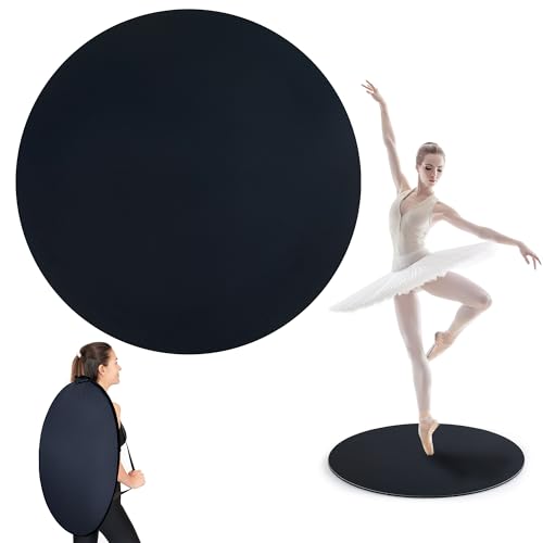 Tristcily 31inch Portable Dance Floor, Tap Dance Floor, Ballet Training Equipment Ideal for Figure Skating Practice Mat,Jazz,Tap Board,Turning Board and Party Dancing for All Ages with Travel Backpack
