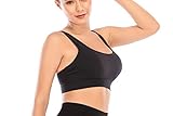 RUNNING GIRL Sports Bras for Women Backless Padded Sports Bra Tank Top Long Line Gym High Impact Sports Bra Push up(WX2569Black,XXL)