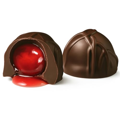 Andy Anand Vegan Belgian Dark Chocolate Cherry Cordials | Luxurious Gift Box | Indulgent, Decadent, Amazingly Delicious | Plant-Based Whole Cherry Chocolates, Exploding with Flavor Decadent (24 Pcs)