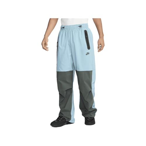Nike Tech Men's Woven Oversized Pants (HM7158-464, Denim Turquoise/Vintage Green/Black) Size Medium