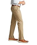 Dockers Men's Straight Fit Signature Lux Cotton Stretch Pant, New British Khaki, 36W x 30L