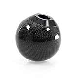 zhengsheng MUGE Racing Fabric Shift Boot with Round Ball Carbon Fiber Shift Knob,Universal Shift Boot Cover with Weighted Shift Knob (Style 1)