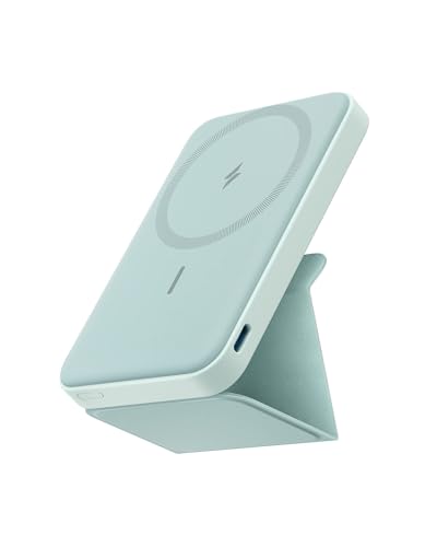 Anker 622 Magnetic Battery (MagGo), 5,000mAh Foldable Magnetic Wireless Portable Charger with Stand and USB-C Port (On The Side), Magsafe-Compatible for iPhone 16/15/14/13 Series