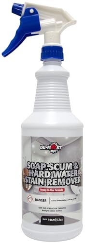 DU-MOST Soap Scum & Hard Water Stain Remover, High Foaming Acid Cleaner Removes Limescale & Soap Residue, Kitchen & Bathroom Use, 32 Oz