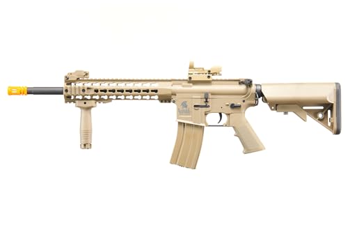 Lancer Tactical Gen 2 M4 Carbine 10'' Keymod Piactinny Polymer Airsoft Gun with Red Dot & Grip - Includes 9.6v Nimh Battery, Charger, and 1000 Rounds of 0.20g BBS