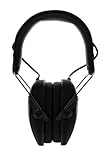 WALKER'S Razor Electronic Quad Muff w/ Bluetooth | 4 Mics 360-Degree Sound Capture 23dB NRR Hearing Protection Range Shooting Earmuffs w/ 2 AAA Batteries, Black