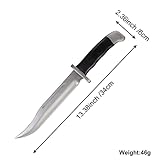 LarpGears Halloween Foam Rubber Training Fake Knife 13.5 inches Martial Arts Safe Practice Knives Halloween Props Silver