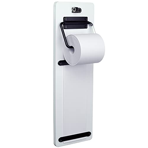 Excello Global Products Wall Mounted Note Paper Dispenser with a 160 Foot roll of Paper Included (White)