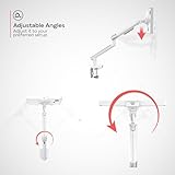 CTA Digital White Tablet Arm Mount for Desks with Anti-Theft Security for iPad 10th Gen 10.9" - iPad 7/8/9 Gen 10.2" - iPad Pro 11 & 10.5" - iPad Air 3/4 - (PAD-SSMA)