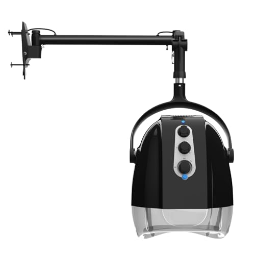 SyyBhb Wall Mount Hooded Salon Hair Dryer, Professional Ionic Hair Color Processor, Temperature & Drying Adjustable, 60-Minute Timing, 52" Extendable Arm, 25lbs Installed on Load Bearing Wall