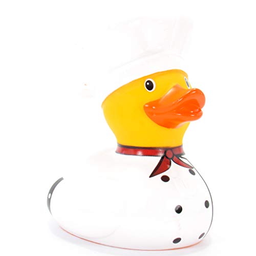 Chef Rubber Duck Bath Toy by Bud Ducks | Elegant Gift Packaging - "Bon appatite| Child Safe | Collectable
